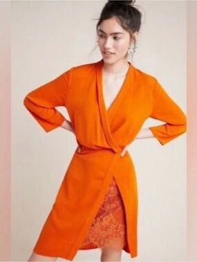 NSR Noami orange mini dress